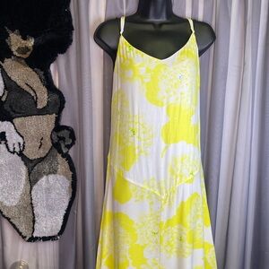 COPY - Cupcakes & Cashmere Yellow and White Slip Dress